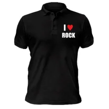 Футболка поло I love Rock