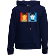 Детское худи без начеса со Споком и Джеймсом (Star Trek)