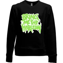 Дитячий світшот без начосу Bring me the horizon logo green