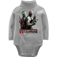 Детское боди с длинным рукавом с двумя бойцами Counter Strike