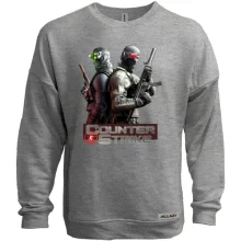 Свитшот без начеса с двумя бойцами Counter Strike