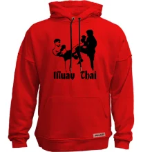 Худі без начосу Muay Thai із силуетами бійців