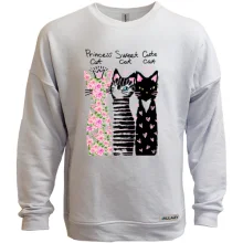 Світшот без начосу Princess, Sweet and Cute cats