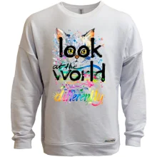 Світшот без начосу з кошеням Look at the world differently