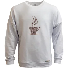 Свитшот без начеса с чашкой кофе "koffee time"