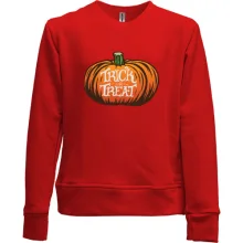 Детский свитшот без начеса с тыквой Trick or Treat