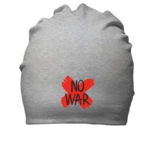 Хлопковая шапка с надписью «No War» и красным крестом