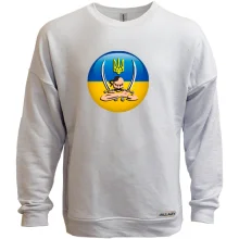 Світшот без начосу із зображенням козака з шаблями