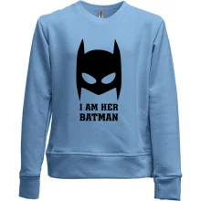 Детский свитшот без начеса I am her batman
