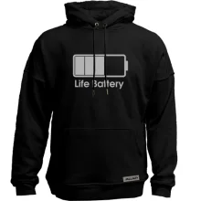 Худи без начеса Life Battery