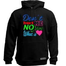 Худи без начеса Don't Hurt Me с розовым сердцем