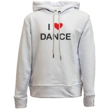 Детское худи без начеса I Love Dance с красным сердцем