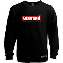Світшот без начосу з написом "wasted"