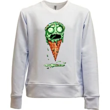 Детский свитшот без начеса Ice cream Morty
