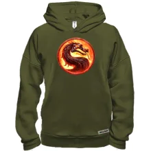 Худи BASE с огненным логотипом Mortal Kombat