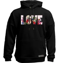 Худі без начосу з написом "Love" з квітів (2)