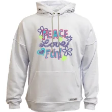 Худи без начеса Peace, love, fun