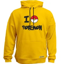 Худи без начеса I love Pokemon