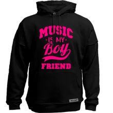 Худи без начеса Music is my boyfriend