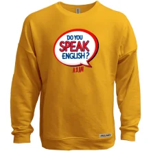 Свитшот без начеса с надписью "Do you speak English?"