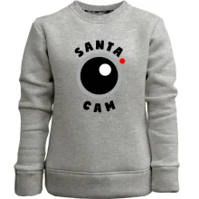 Детский свитшот без начеса "Santa cam"