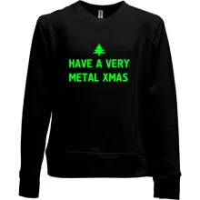 Детский свитшот без начеса c надписью "have a very metal xmas"
