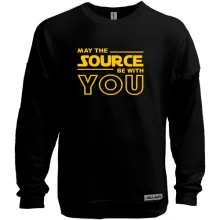 Свитшот без начеса May the source be with you