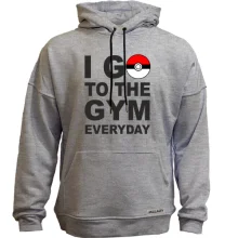 Худи без начеса Go to the gym