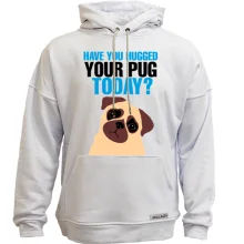 Худи без начеса Hug your pug
