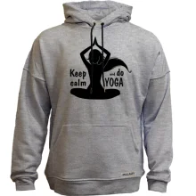 Худи без начеса Keep Calm an Do Yoga