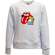 Детский свитшот без начеса Rolling Stones (Simpsons)