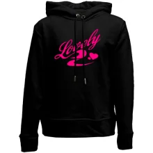 Детское худи без начеса Lovely с сердцем и завитками