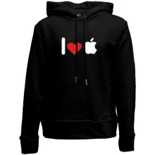 Детское худи без начеса I love apple