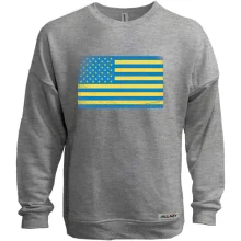 Свитшот без начеса "Украинский флаг США"