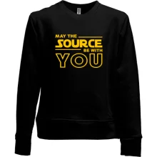 Детский свитшот без начеса May the source be with you