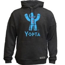 Худи без начеса с печенькой и надписью Yopta