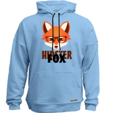 Худи без начеса с лисицей Hipster Fox