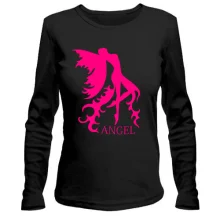 Лонгслив с розовым ангелом ANGEL