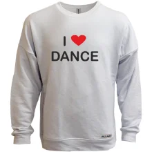 Світшот без начосу I Love Dance з червоним серцем