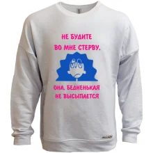 Світшот без начосу НЕ БУДІТЬ В МЕНІ СТЕРВУ