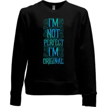Детский свитшот без начеса I'm not perfect - I'm original