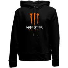 Детское худи без начеса Monster energy (orange)