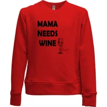 Дитячий світшот без начосу Mama needs Wine