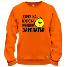 Свитшот Хочу на курсы повышения зарплаты