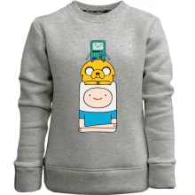 Детский свитшот без начеса Adventure time pyramid