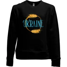 Детский свитшот без начеса Ukraine (кольцо из колосков)