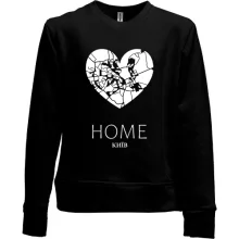 Детский свитшот без начеса с сердцем Киев "Home"