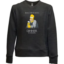 Дитячий світшот без начосу "Гомер - Dinner is coming"
