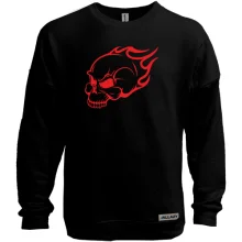 Свитшот без начеса "Flaming Skull"