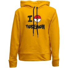 Детское худи без начеса I love Pokemon